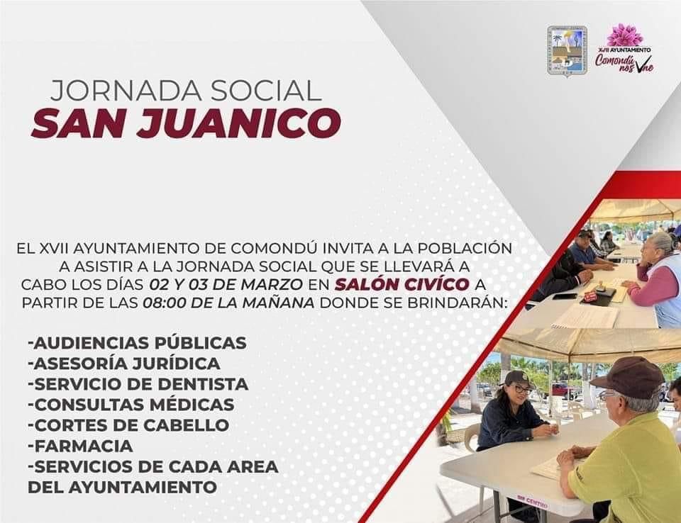 Ayuntamiento de Comondú llevara a cabo jornada social en San Juanico, con audiencias públicas